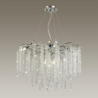 5004/8 HALL ODL23 485 серебристый/прозрачный металл/хрусталь Люстра G9 8*40W BANCHE-foto3