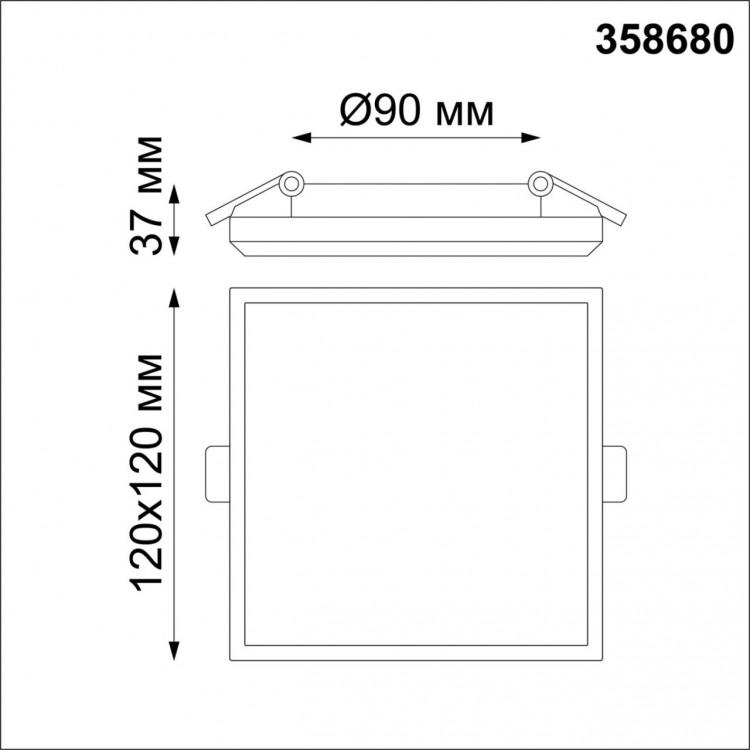 358680 SPOT NT21 290 белый Светильник встраиваемый влагозащищенный IP54 LED 4000K 13W 100-240V PANDORA