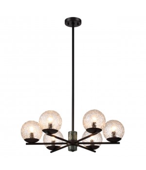 5026/6 MODERN ODL23 389 черный матовый/темно-зеленый/прозрачный металл/мрамор/стекло Люстра E14 6*40W GREENI-foto4