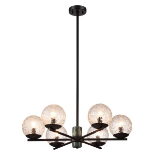 5026/6 MODERN ODL23 389 черный матовый/темно-зеленый/прозрачный металл/мрамор/стекло Люстра E14 6*40W GREENI-foto4