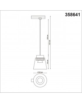 358641 PORT NT21 088 корпус черный/плафон дымчатый Светильник трековый однофазный трехжильный, провод 1м IP20 LED 4000K 24W 175-245V ARTIK-foto2