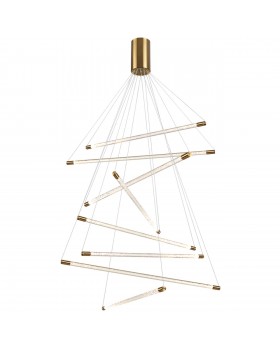 4369/80L HIGHTECH ODL23 107 полированное золото/акрил с пузырьками Подвесной св-к IP20 LED 60W 3000K SPARKY-foto4