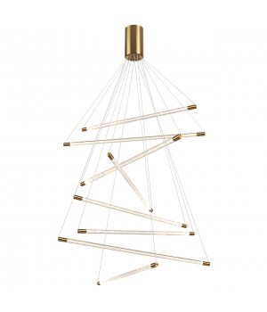 4369/80L HIGHTECH ODL23 107 полированное золото/акрил с пузырьками Подвесной св-к IP20 LED 60W 3000K SPARKY-foto4