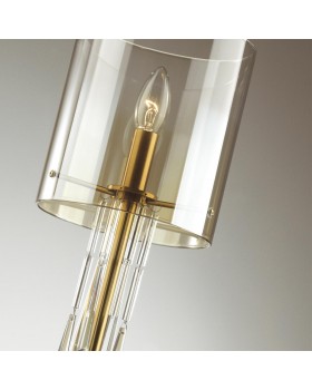 4886/1T HALL ODL_EX23 41 бронзовый/янтарн./металл/стекло Настольная лампа E14 1*40W NICOLE-foto6