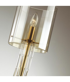 4886/1T HALL ODL_EX23 41 бронзовый/янтарн./металл/стекло Настольная лампа E14 1*40W NICOLE-foto6