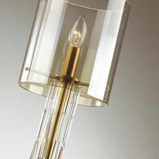 4886/1T HALL ODL_EX23 41 бронзовый/янтарн./металл/стекло Настольная лампа E14 1*40W NICOLE-foto6