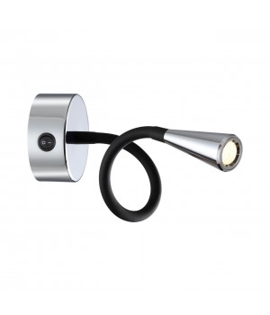 4348/3WL HIGHTECH ODL23 271 хром полированный/черный/металл Настенный св-к выкл на корпусе IP20 LED 3W 263Лм 3000K ODDS-foto4