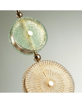 5412/13LC L-VISION ODL_EX23 8 золотой/зеленый/желтый металл/стекло Подвес LED 13W 4000K CARAMELLA-foto6