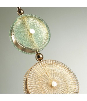 5412/13LC L-VISION ODL_EX23 8 золотой/зеленый/желтый металл/стекло Подвес LED 13W 4000K CARAMELLA-foto6