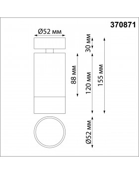 370871 OVER NT22 168 черный/золото Светильник накладной IP20 GU10 9W 220V SLIM-foto2