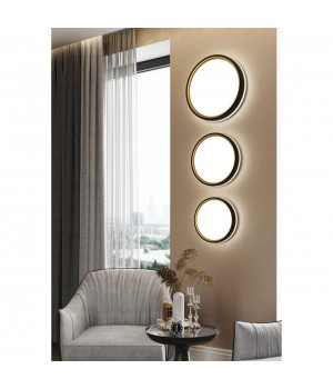 3045/CL PALE SN 029 Светильник пластик/белый/черно-золотой LED 30Вт 4000К D355 IP43 KLAPA-foto4