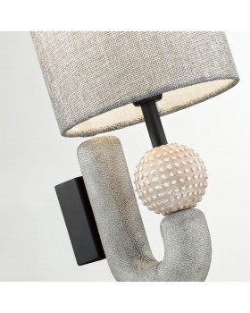 5410/1WA MODERN ODL_EX23 31 черный матов./серый металл/полирезин/ткань Бра E14 1*40W BAGEL-foto6