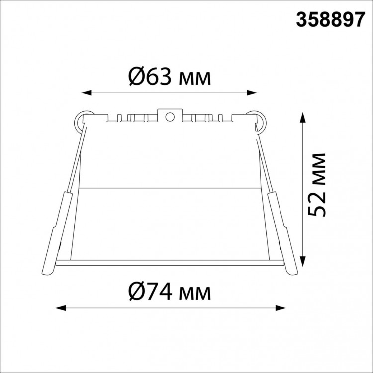 358897 SPOT NT22 227 белый Светильник встраиваемый светодиодный IP20 LED 4000К 6W 220V TRAN