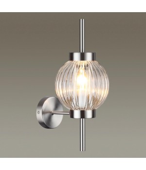 4273/1W MODERN ODL21 335 прозр/стекло/никель/металл Настенный светильник IP20 Е14 1*40W FRANCESCA-foto4