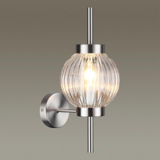 4273/1W MODERN ODL21 335 прозр/стекло/никель/металл Настенный светильник IP20 Е14 1*40W FRANCESCA-foto4