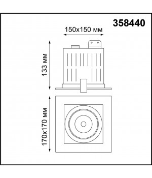 358440 SPOT NT20 266 белый/черн Встраиваемый карданный светильник IP20 LED 4000К 24W 100-265V GESSO-foto2