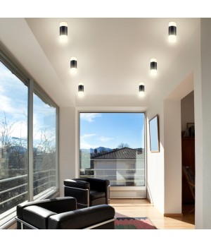 358319 OVER NT19 193 черный Светильник накладной IP20 LED 4000K 7W вниз + 3W вверх 220-240V ELINА-foto3