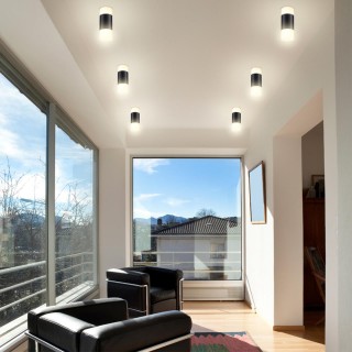 358319 OVER NT19 193 черный Светильник накладной IP20 LED 4000K 7W вниз + 3W вверх 220-240V ELINА-foto3