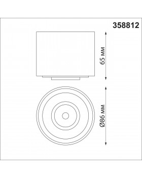 358812 OVER NT21 187 черный Светильник накладной светодиодный IP20 LED 9W 770Лм 4000K 220V GESSO-foto2