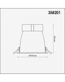 358201 SPOT NT19 230 белый Встраиваемый светильник IP20 LED 4000K 45W 220В VARPAS-foto2