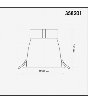 358201 SPOT NT19 230 белый Встраиваемый светильник IP20 LED 4000K 45W 220В VARPAS-foto2