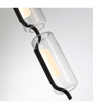 5003/20L L-VISION ODL23 283 черный матовый/прозрачный/стекло Подвес LED 20W 3000K KAVIA-foto5