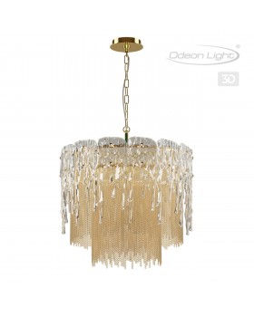4634/6 CLASSIC ODL20 443 золото/стекло/металл.цепочки Люстра E14 6*40W 220V BRITA-foto5