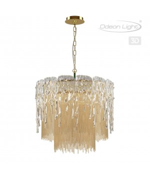 4634/6 CLASSIC ODL20 443 золото/стекло/металл.цепочки Люстра E14 6*40W 220V BRITA-foto5
