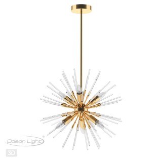 4849/6 HALL ODL21 209 золотой/прозрачный Люстра E14 6*40W KADRILIA-foto5