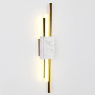 4359/10WL MIDCENT ODL23 175 белый мрамор/золотистый металл Настенный светильник IP20 LED 10W 655Лм 3000K MARMI-foto4