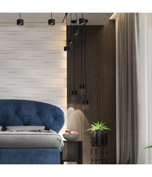 358656 OVER NT21 189 черный Светильник накладной светодиодный, провод 2м IP20 LED 4000К 12W 220V PATERA-foto3