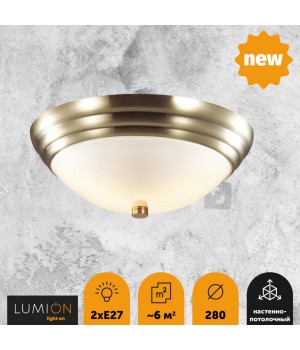 5262/2C VINTAGE LN23 225 античная латунь Настенно-потолочный светильник E27 2*60W 220V KAYLA-foto4