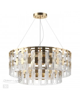 4989/12 HALL ODL22 389 золотой/стекло Люстра E14 12*40W BUCKLE-foto5