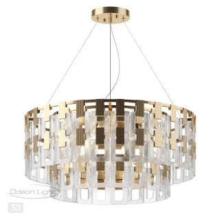 4989/12 HALL ODL22 389 золотой/стекло Люстра E14 12*40W BUCKLE-foto5