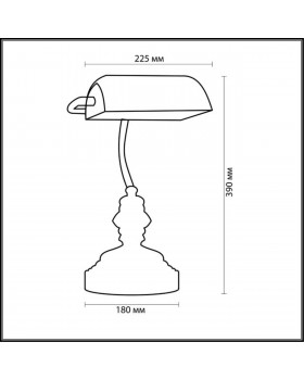2224/1T STANDING ODL12 572 бронза/зелёный Н/лампа E27 60W 220V TRES-foto2