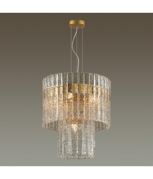 4938/6A HALL ODL22 365 матов.золотой/прозрачный/стекло/ Люстра E14 6*40W MERKALE-foto3