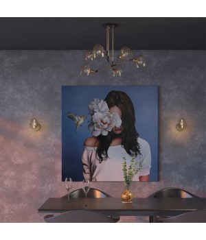 4434/6C MODERNI LN20 171 коричневый, латунь, стекло Люстра потолочная E14 6*40W 220V NOAH-foto3