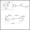 4376/1W HIGHTECH ODL23 173 черный Настенный светильник IP20 LED E14 9W RAZIO