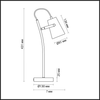 3674/1T DESK LN18 253 матовый чёрный Настольная лампа E14 40W 220V MIKU-foto2