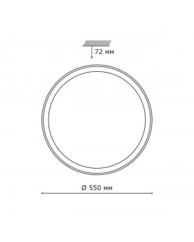 2049/EL PALE SN 095 Светильник пластик/белый LED 72Вт 3000-6000K D550 IP43 пульт ДУ KABRIO-foto2