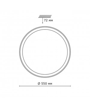 2049/EL PALE SN 095 Светильник пластик/белый LED 72Вт 3000-6000K D550 IP43 пульт ДУ KABRIO-foto2