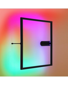 4385/24WL HIGHTECH ODL23 121 черный/металл Настенный светильник IP20 RGB динамическая подсветка ПДУ в комплекте LED 24W 3000K OMEN-foto3