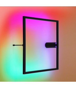 4385/24WL HIGHTECH ODL23 121 черный/металл Настенный светильник IP20 RGB динамическая подсветка ПДУ в комплекте LED 24W 3000K OMEN-foto3