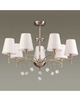 4469/7C NEOCLASSI LN20 106 античная латунь, белый Люстра потолочная E14 7*40W 220V LEAH-foto3