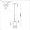 5280/1 SUSPENTIONI LN23 136 черный, синий L провода 1500мм Подвес E27 1*60W 220V BORIS