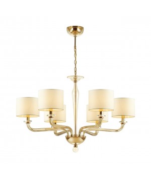 4727/6 MODERN ODL20 355 золотой/стекло//кремовый Люстра E14 6*40W 220V VOSTA-foto6