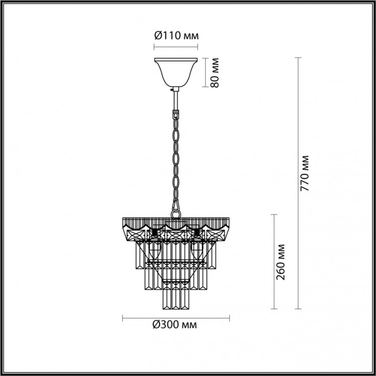 5233/4 CLASSI LN22 золотой Люстра E14 4*40W 220V ESMÉ