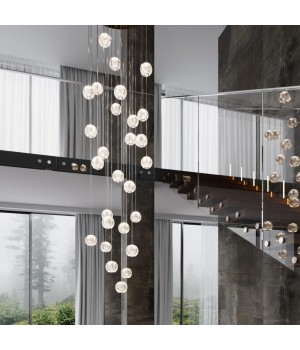 5008/120L L-VISION ODL23 417 золотой/прозрачный/металл/акрил Люстра каскадная LED 120W 4000K 6600Лм CRYSTAL-foto4