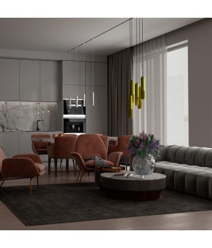 358512 OVER NT21 211 золото Светильник накладной светодиодный, провод 2м IP20 LED 4000K 12W 220V MAIS LED-foto4