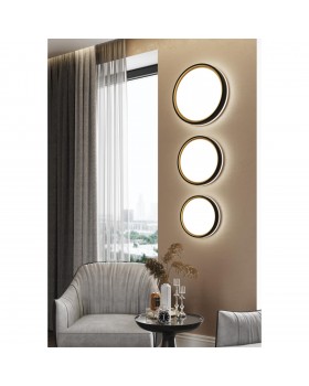 3045/EL PALE SN 029 Светильник пластик/белый/черно-золотой LED 72Вт 3000-6000К D495 IP43 пульт ДУ KLAPA-foto4